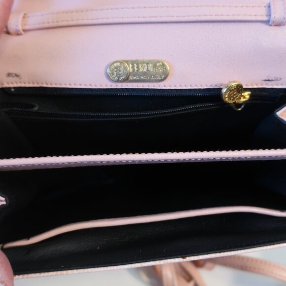 Womens Fendi 'FF' Pink Leather Shoulder Crossbody Vintage Designer Handbag - Picture 7 of 16